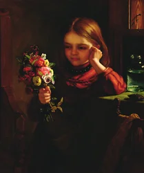 Fille avec des fleurs